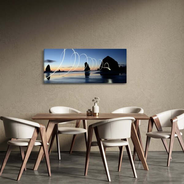 Kép - tengerpart naplementekor (120x50 cm)