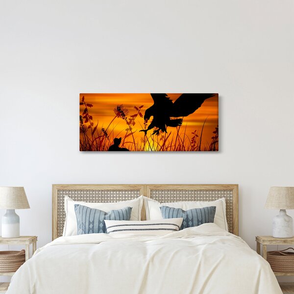 A ragadozó sziluettjének képe (120x50 cm)
