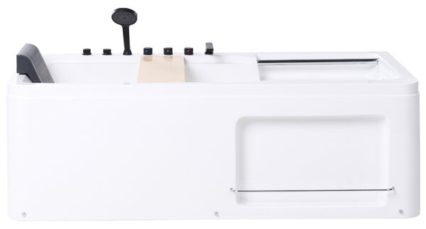 Sarok hidromasszázs kád CAMALU 180 x 86 cm Fehér