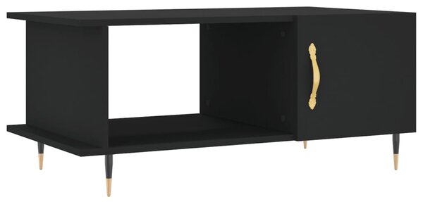 Fekete szerelt fa dohányzóasztal 90 x 50 x 40 cm