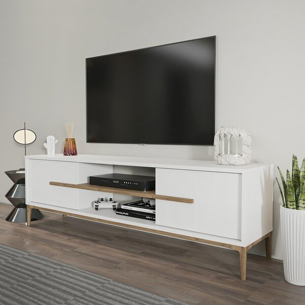 Hanah Home Eslem TV állvány - fehér, dió
