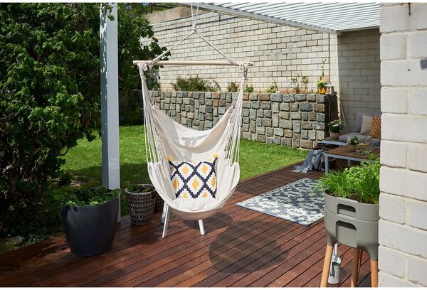 Krémszínű párnázott kerti függőfotel Tobago – Garden Pleasure