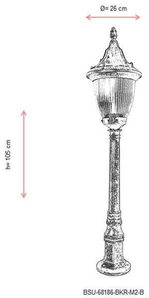 Opviq Outdoor Floor Lamp Brown BSU-68186-BKR-M2-B