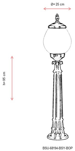 Opviq Outdoor Floor Lamp Black White BSU-68194-BSY-BOP