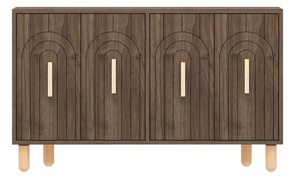 Hanah Home konzolasztal Walnut Tiger - diófa