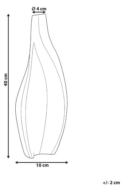 Dekor váza LAGOS Mangófa 40 cm Fekete/bézs