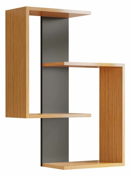 Hanah Home Wall Shelf Anthracite, Natural Lisbon - Anthracite, Natural