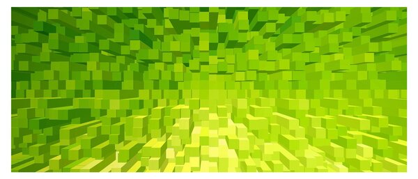 Sárgászöld kockák képe (120x50 cm)
