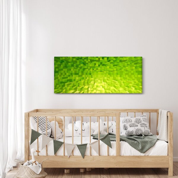 Sárgászöld kockák képe (120x50 cm)