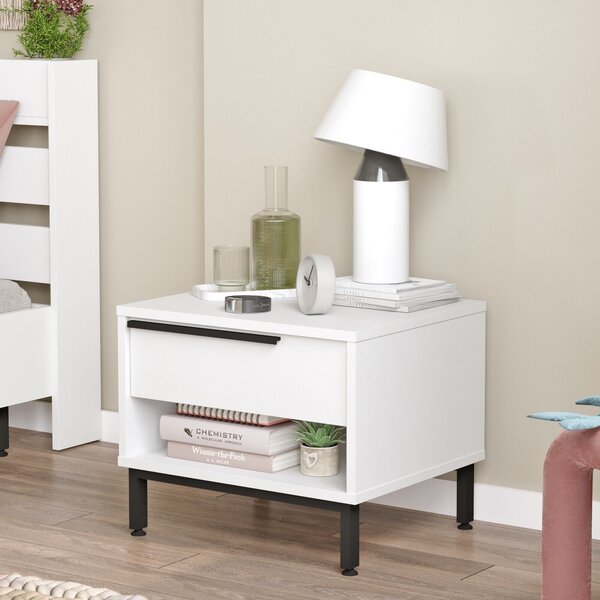 Hanah Home Éjjeliszekrény Fehér On14-W