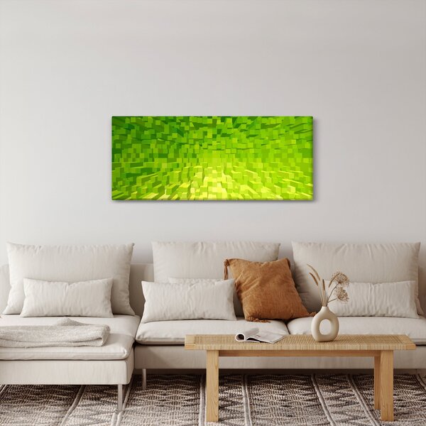 Sárgászöld kockák képe (120x50 cm)