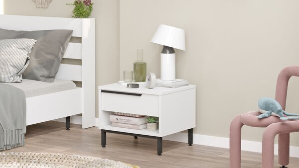 Hanah Home Éjjeliszekrény Fehér On14-W