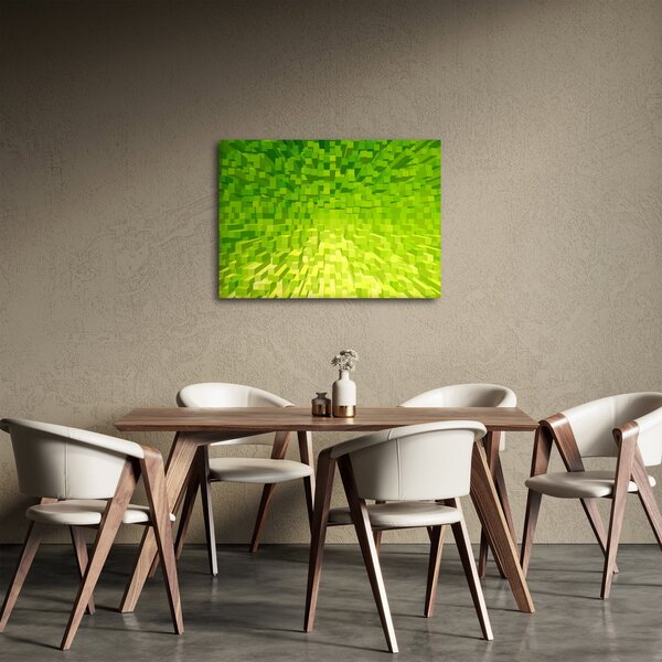 Sárgászöld kockák képe (70x50 cm)