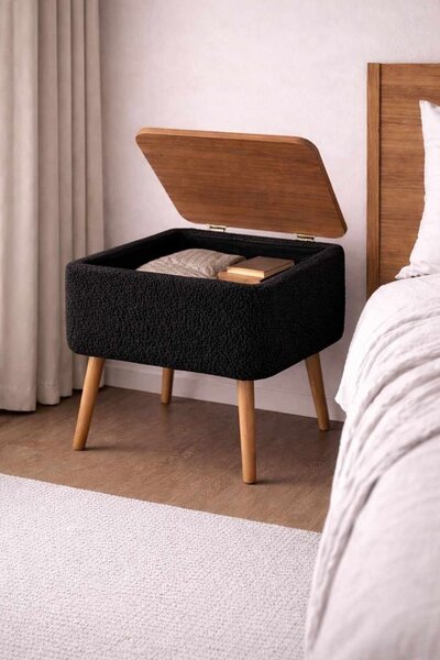 Hanah Home Nivo éjjeliszekrény - fekete