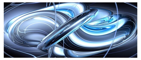 Kék absztrakció képe (120x50 cm)