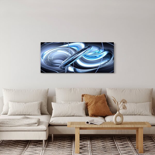 Kék absztrakció képe (120x50 cm)