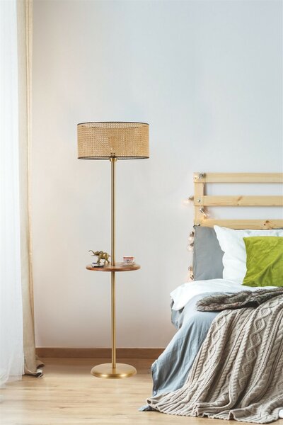 Opviq Állólámpa Arany Rattan 8738-1