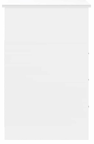 Fehér szerelt fa íróasztal fiókokkal 102 x 50 x 76 cm