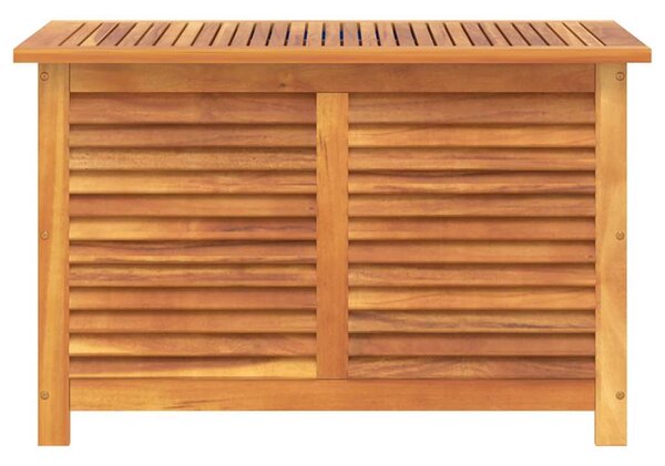Tömör akácfa kerti tárolóláda zsaluval 90 x 50 x 56 cm