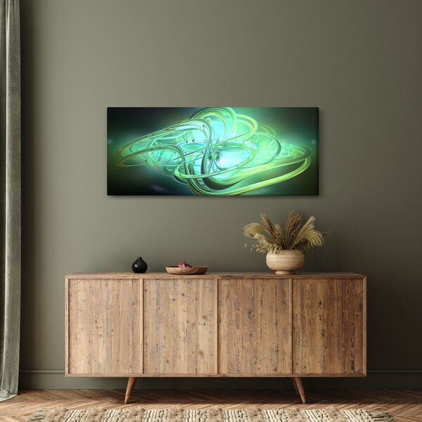 Zöld absztrakció kép (120x50 cm)