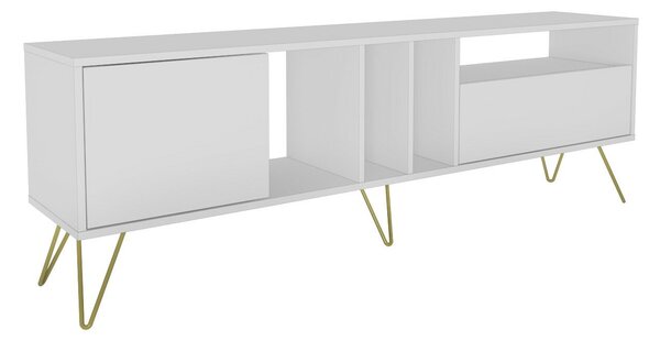 Hanah Home TV-állvány White Gold Mistico (180) - Fehér, Arany