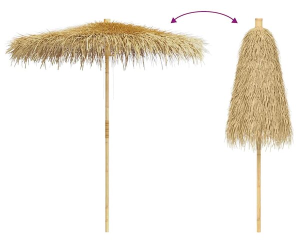 Bambuszernyő banánlevél tetővel 210 cm