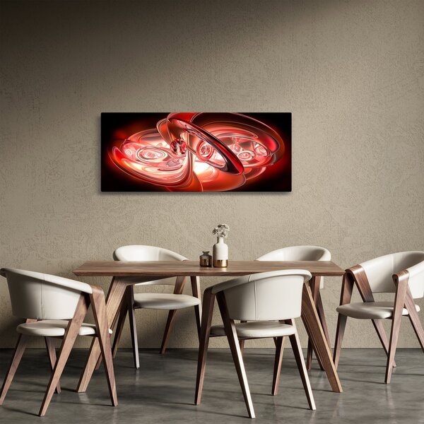Kép - piros formák (120x50 cm)
