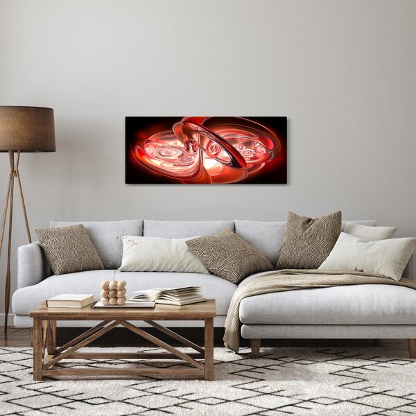 Kép - piros formák (120x50 cm)