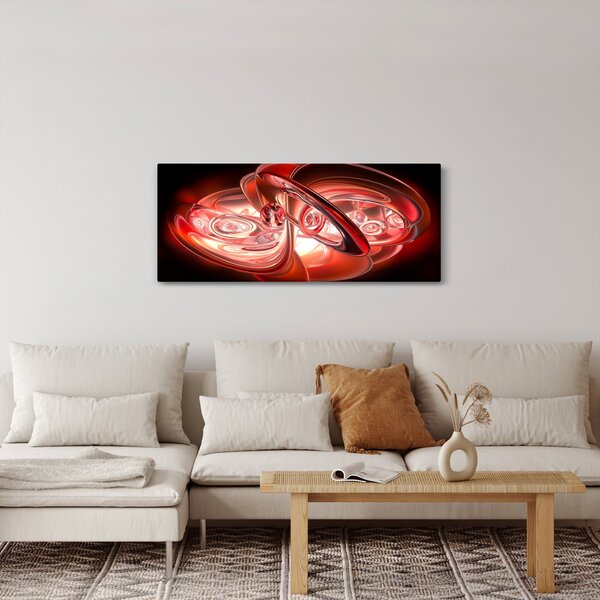 Kép - piros formák (120x50 cm)