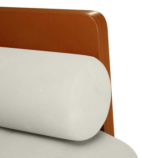 Krém bársony loveseat kanapé párnákkal 110 cm