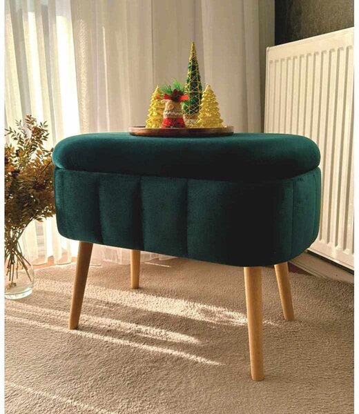 Atelier Del Sofa Puff Emerald Mini Oslo - Smaragd