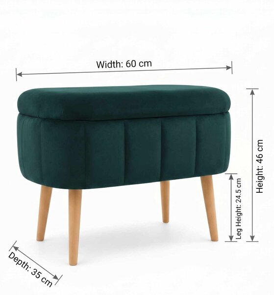 Atelier Del Sofa Puff Emerald Mini Oslo - Smaragd