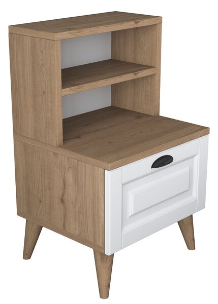 Hanah Home Éjjeliszekrény, dió és fehér BD105 - 2786 - dió
