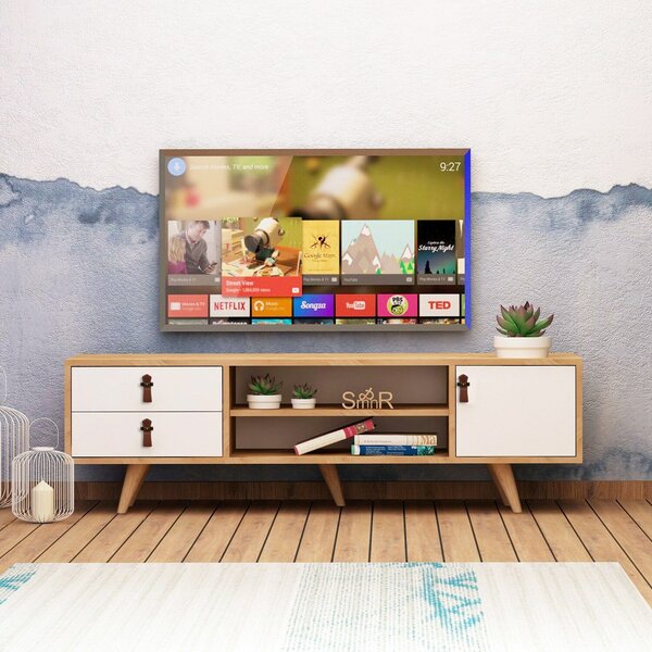 Hanah Home TV Unit Oak White Lara