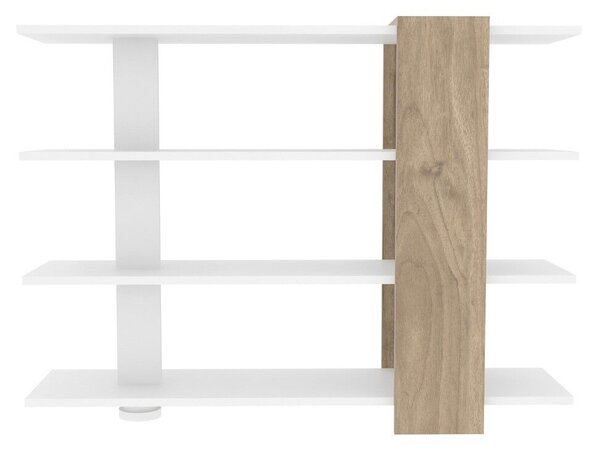 Hanah Home Könyvespolc WhiteWalnut Nur - Fehér, Dió