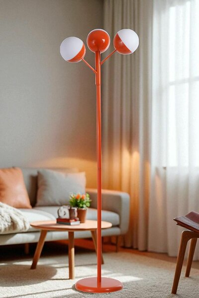 Opviq Floor Lamp White Orange 8948-9