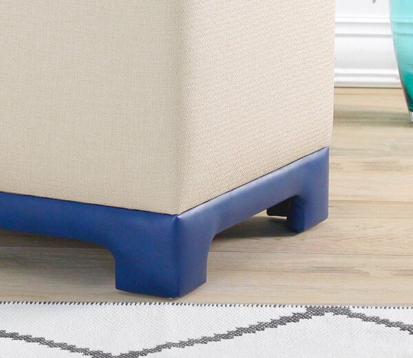 Atelier Del Sofa Puff Krémkék Lenover - Krém, kék