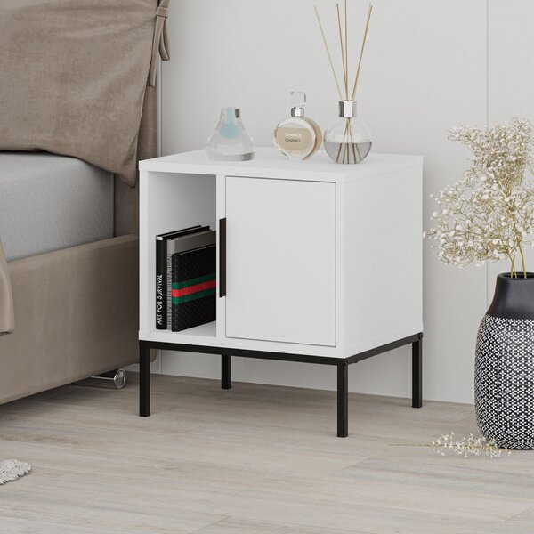 Hanah Home Nightstand White Glynn - White