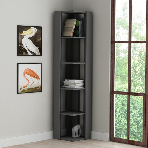 Hanah Home Nati Corner könyvespolc - antracit