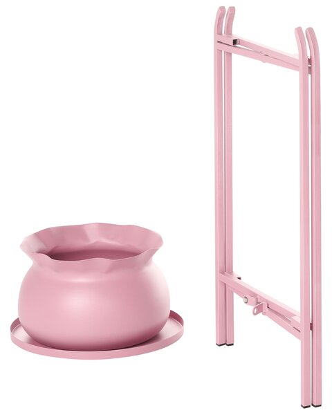 Virágállvány MOKUREN 25 cm Fém Rózsaszín