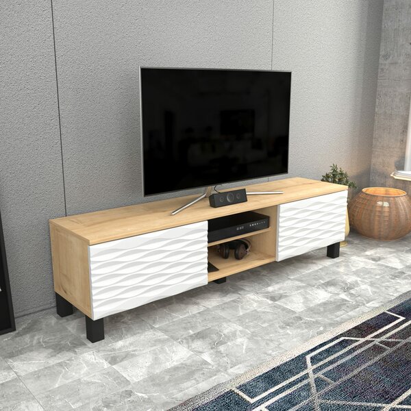 Hanah Home TV Stand Sapphire White Lukas - Sapphire, White
