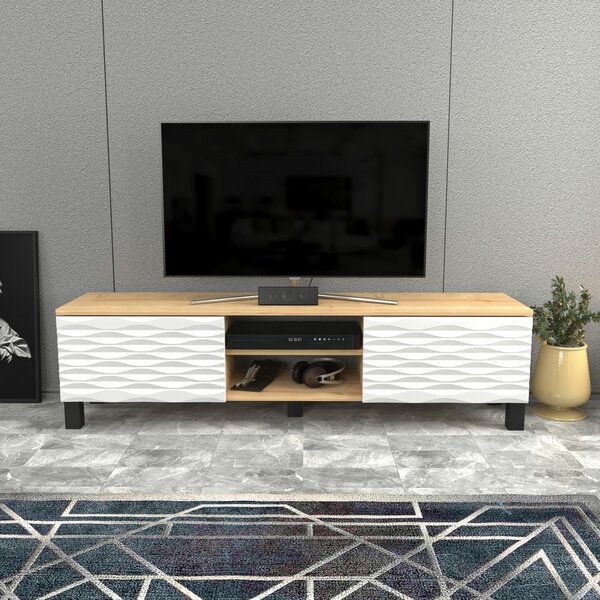 Hanah Home TV Stand Sapphire White Lukas - Sapphire, White