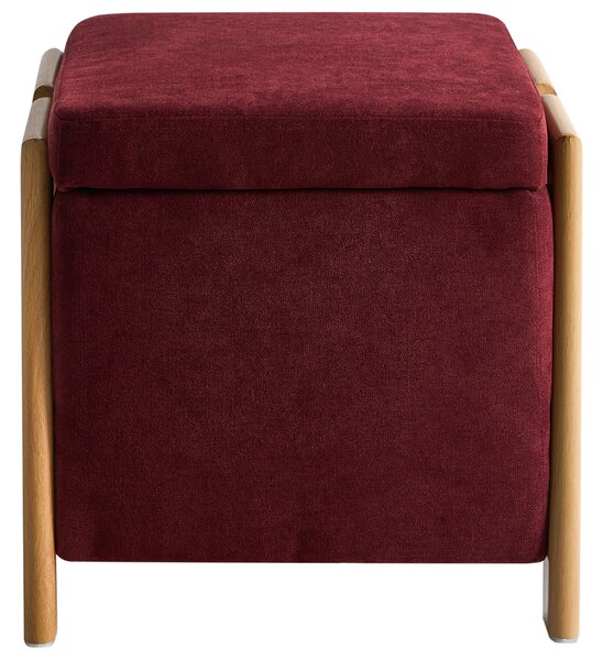 Tárolós puff EDLAND 45 cm Burgundi