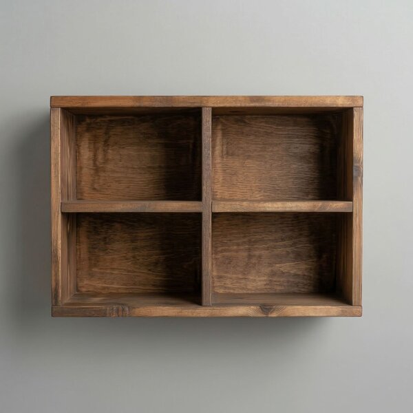 Hanah Home Dekoratív Fa Fali Polc Wooden Raf307