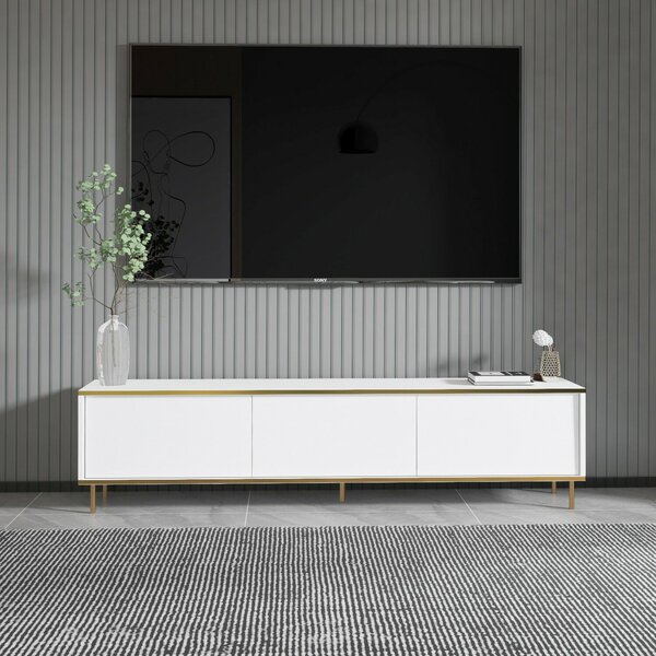 Hanah Home Imaj TV állvány, fehér-arany