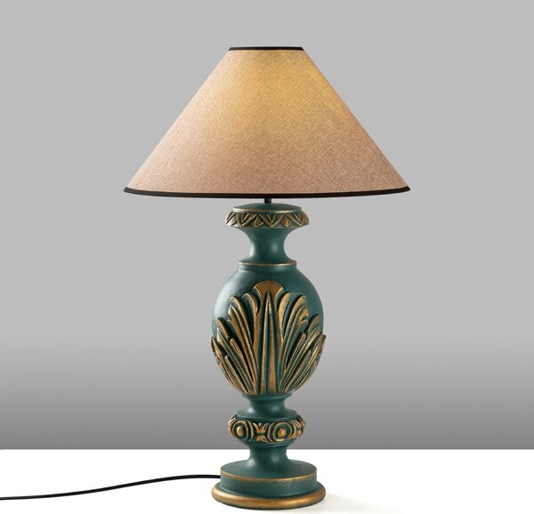 Opviq Asztali lámpa Zöld Világosbarna ELEGANZE-5314