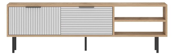 Hanah Home TV Stand Sapphire Oak White Venus - Sapphire Oak, White
