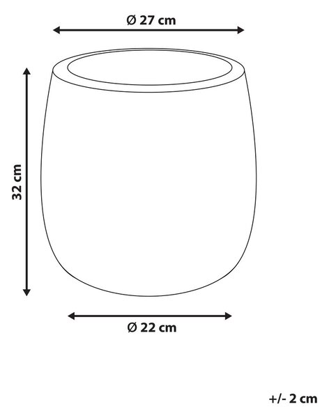 Virágcserép LIVADIA 27 cm Törtfehér
