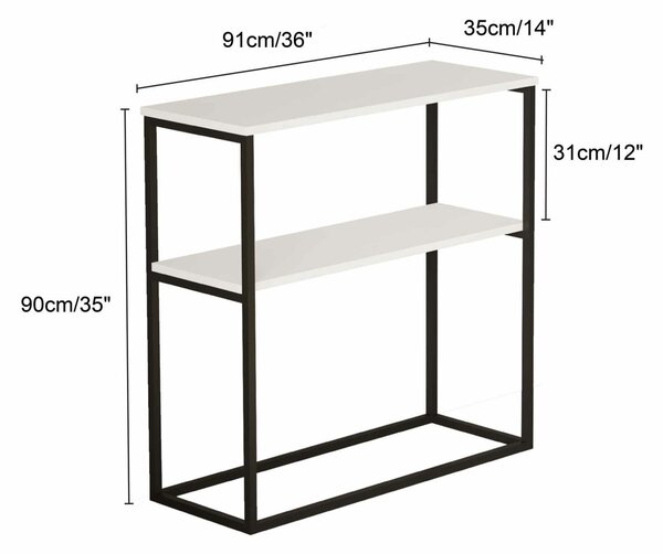 Hanah Home Console White Oslo - White