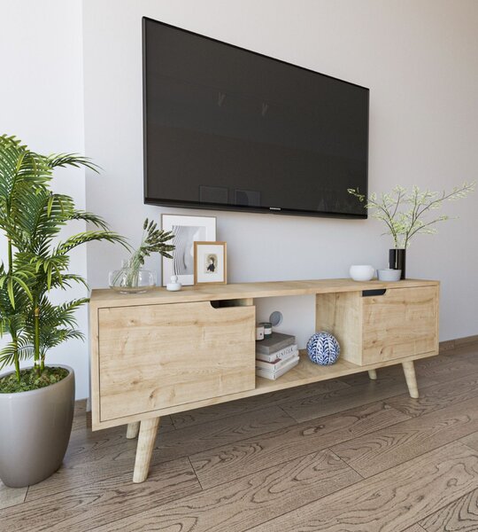 Hanah Home TV Stand Sapphire Oak Siena - Sapphire Oak